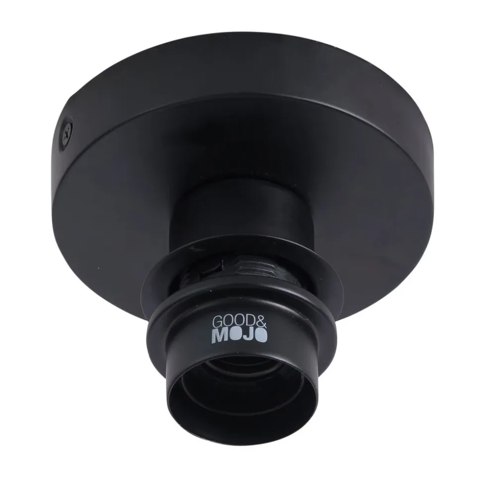 GOOD & MOJO loftlampe Bali, Ø 44 cm, sort/natur, bambus