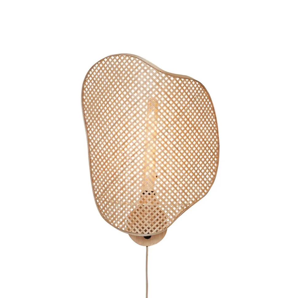 GOOD & MOJO væglampe Kinabalu, natur, 50 cm, bambusstik