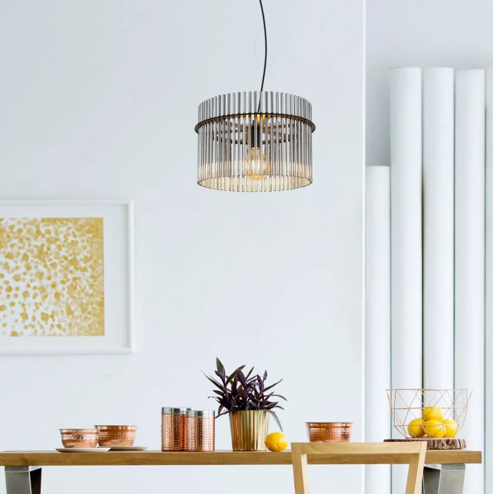 Gorley pendel, Ø 40 cm, røggrå, glas