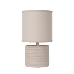 Greasby bordlampe med tekstilskærm, beige