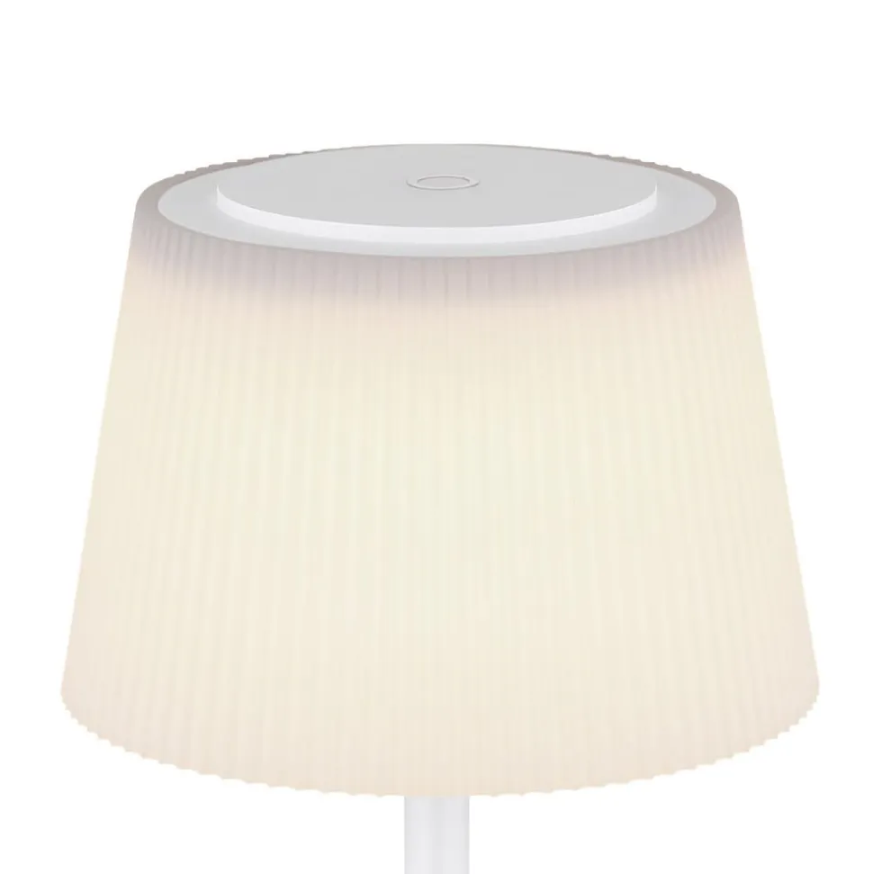 Gregoir genopladelig LED-bordlampe, mat hvid, højde 38 cm, CCT