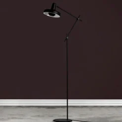 GRUPA Arigato gulvlampe, tredelt arm, sort