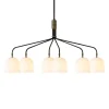 GUBI Lysekrone Howard 6-lys 134x73 cm gunmetal/hvid