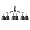 GUBI Lysekrone Howard 6-lys 134x73 cm gunmetal
