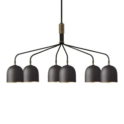 GUBI Lysekrone Howard 6-lys 134x73 cm gunmetal