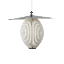 GUBI Satellite udendørs pendel, 45x27 cm, sort/sennepsguld
