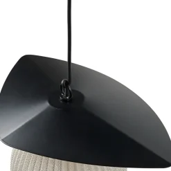 GUBI Satellite udendørs pendel, 45x27 cm, sort/cremehvid