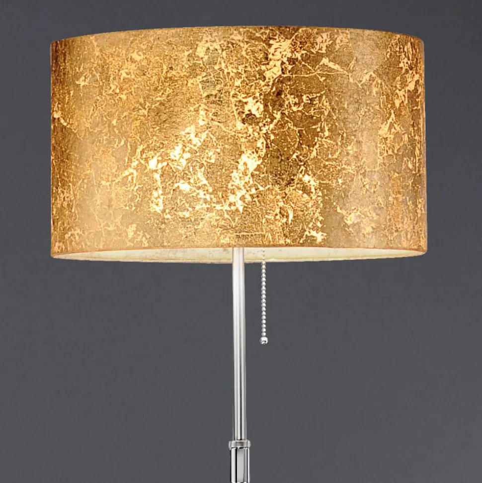 Gulvlampe Alea Loop med bladguld