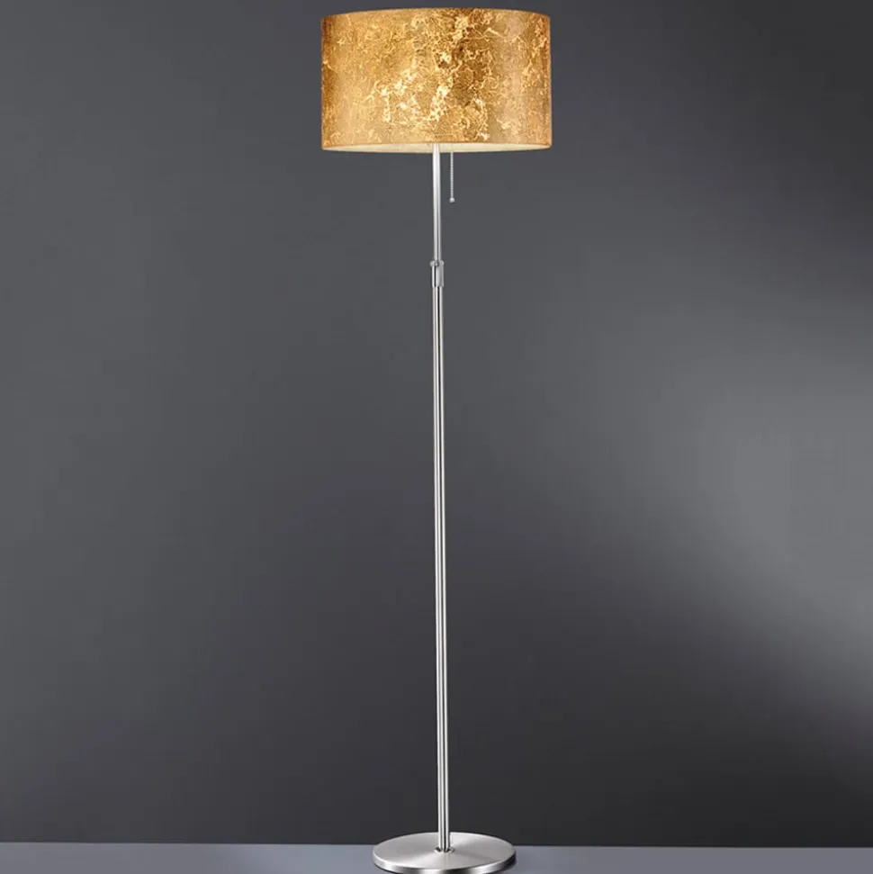 Gulvlampe Alea Loop med bladguld