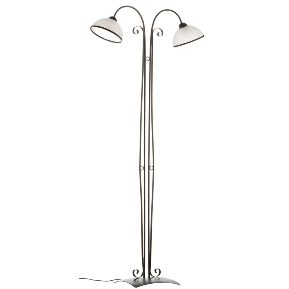 Gulvlampe Antica i landlig stil, 2 lyskilder
