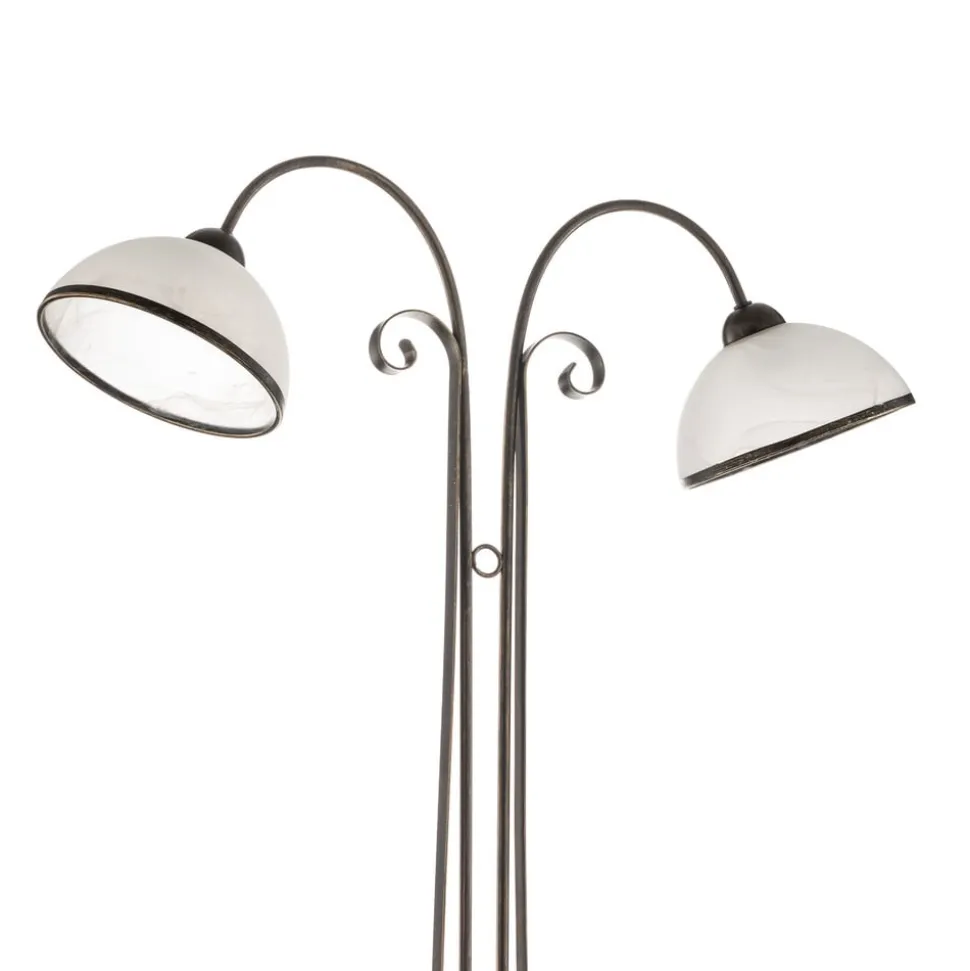 Gulvlampe Antica i landlig stil, 2 lyskilder