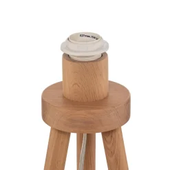 Gulvlampe Boho, treben creme-hvid/rattan