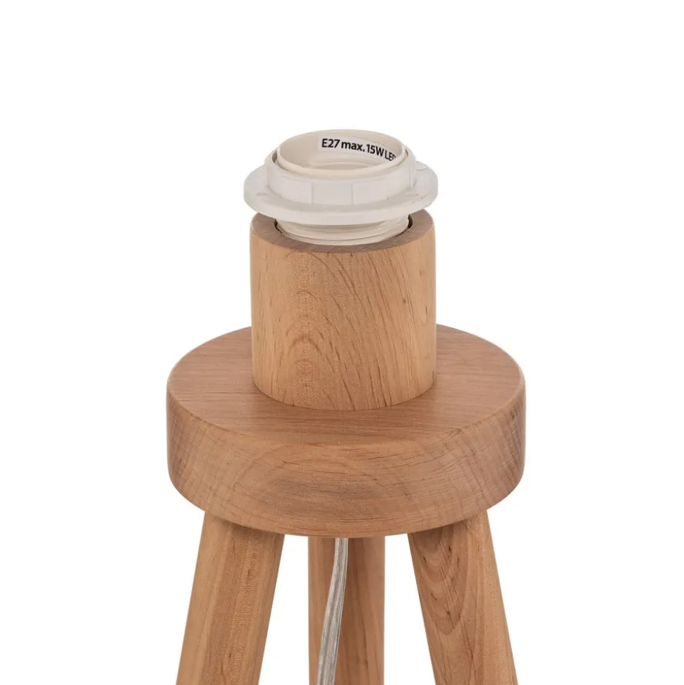 Gulvlampe Boho, treben creme-hvid/rattan