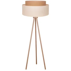 Gulvlampe Boho, trebenet ecru/jute Højde 145 cm