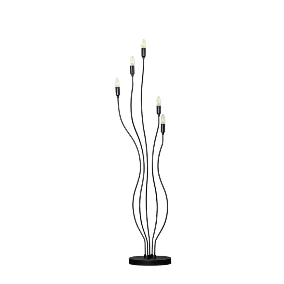 Gulvlampe Bonibon 13231 sort metal højde 155 cm 5 lyskilder