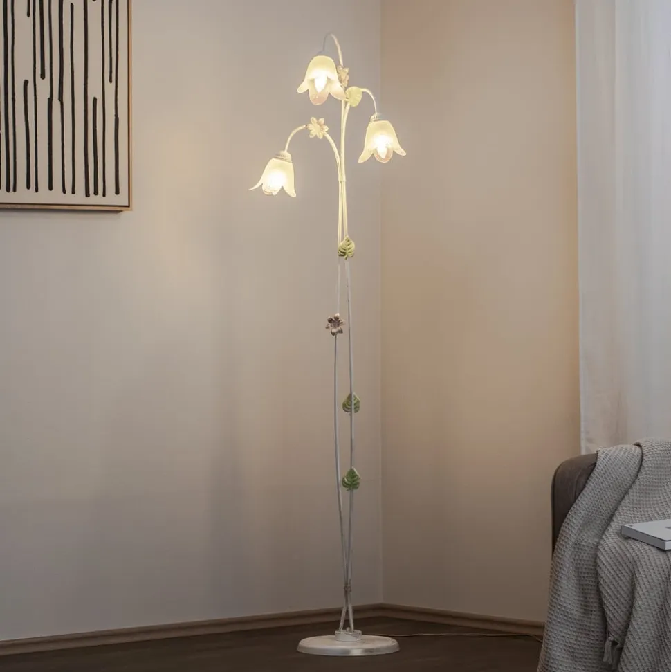 Gulvlampe Botton i florentinsk stil, 3 lyskilder