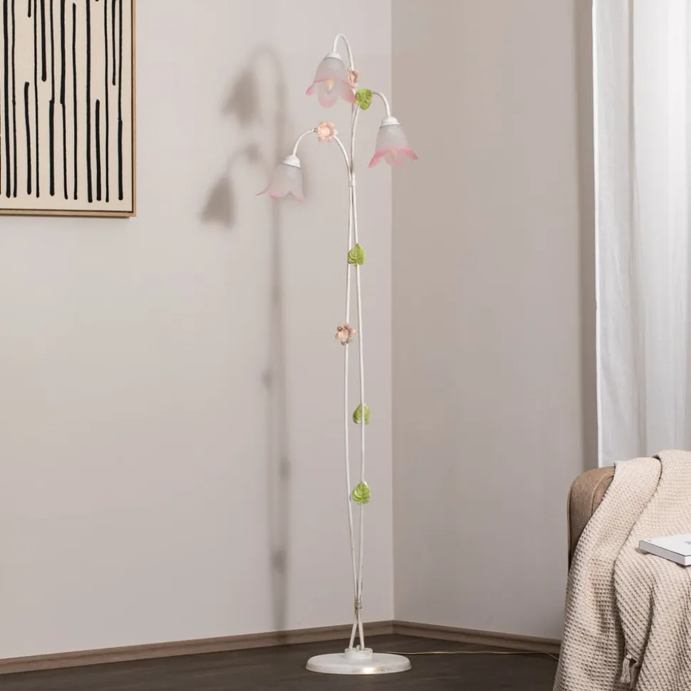 Gulvlampe Botton i florentinsk stil, 3 lyskilder