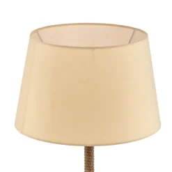 Gulvlampe Corda med stofskærm og tykt reb