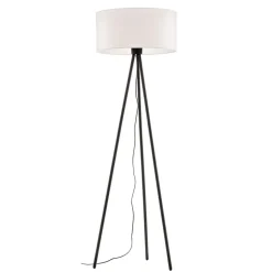 Gulvlampe Corralee i sort og hvid