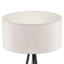 Gulvlampe Corralee i sort og hvid