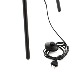 Gulvlampe Corralee i sort og hvid