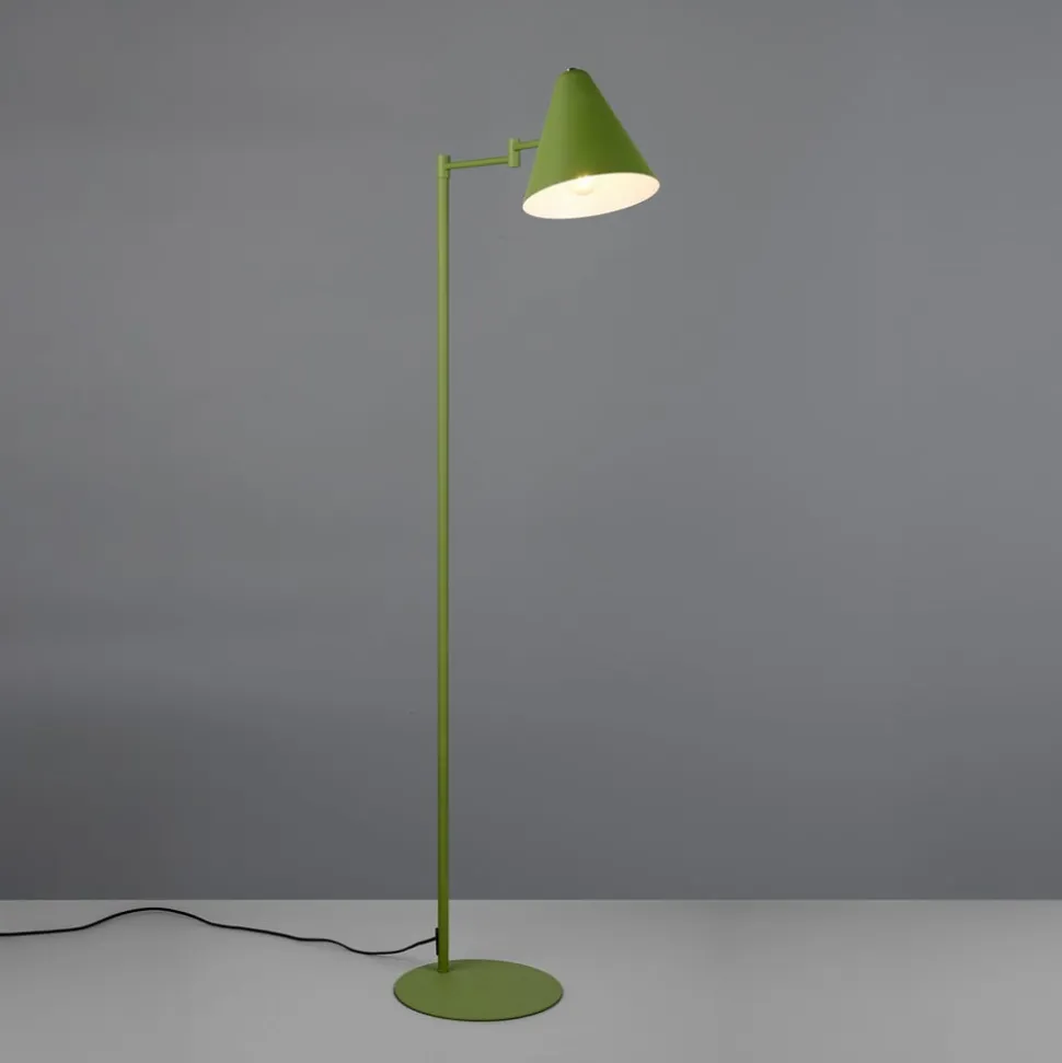 Gulvlampe Cosima, grøn, højde 126 cm, metal