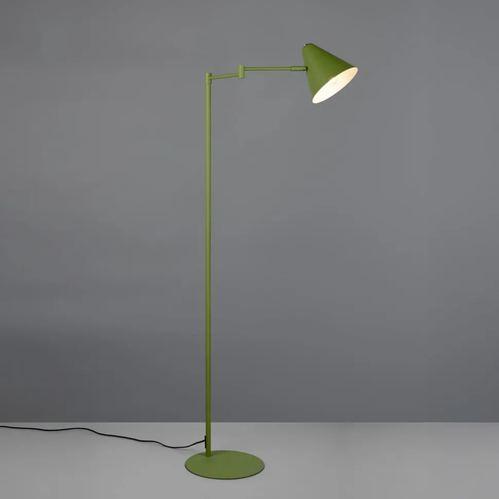 Gulvlampe Cosima, grøn, højde 126 cm, metal