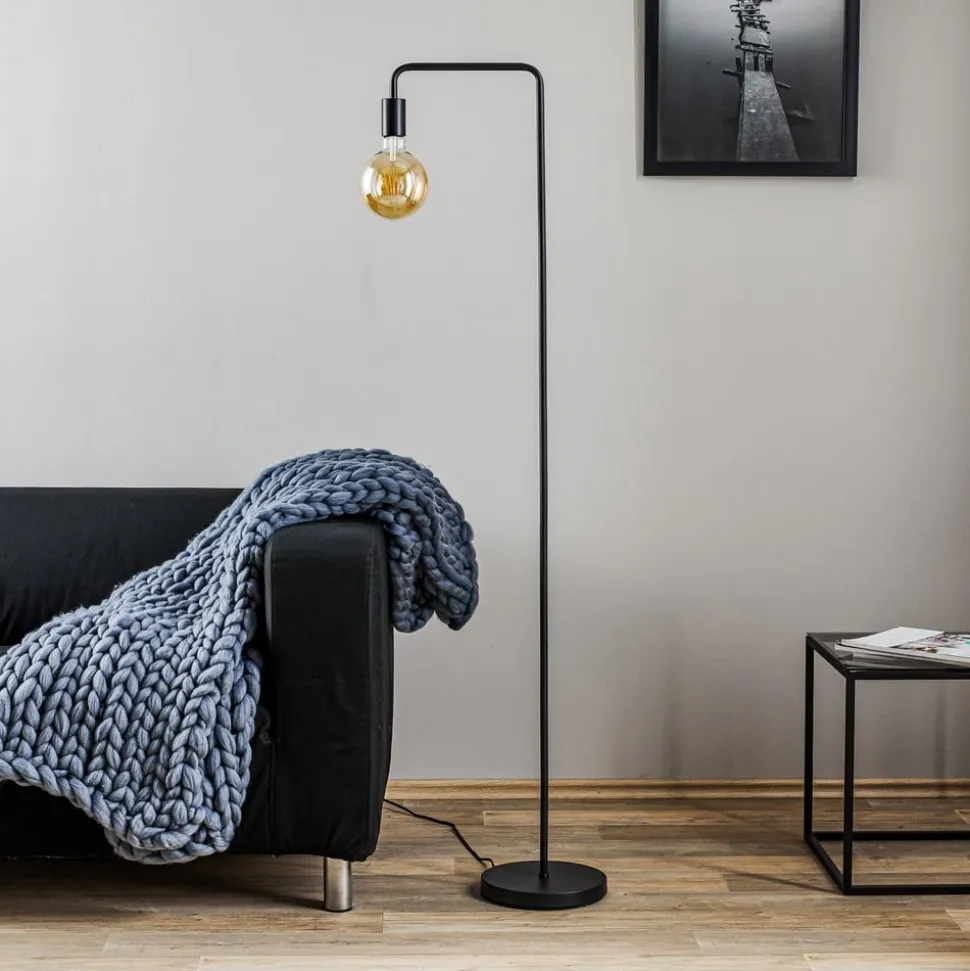 Gulvlampe Diallo uden skærm mat sort