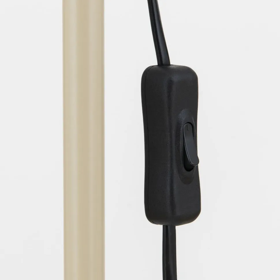 Gulvlampe Dotty, khaki, højde 145 cm, fleksibel arm, GU10