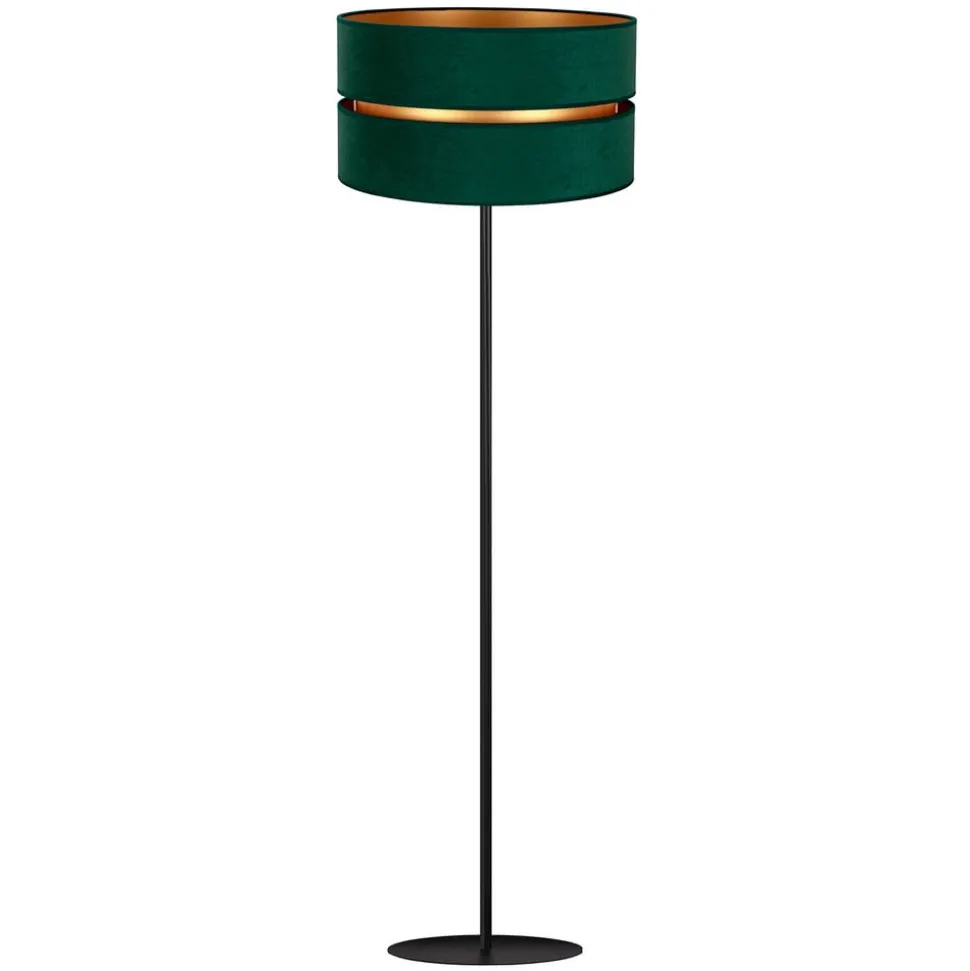 Gulvlampe Duo, grøn/guld, Ø 40 cm 1 lyskilde