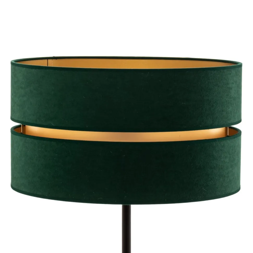Gulvlampe Duo, grøn/guld, Ø 40 cm 1 lyskilde