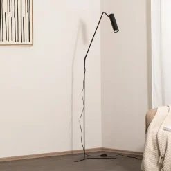 Gulvlampe Eye Super med bevægelig hoved, sort
