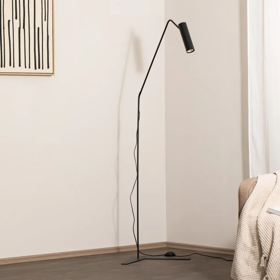 Gulvlampe Eye Super med bevægelig hoved, sort