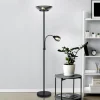 Gulvlampe Gerry, sort mat, metal, højde 180 cm
