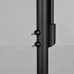 Gulvlampe Gerry, sort mat, metal, højde 180 cm