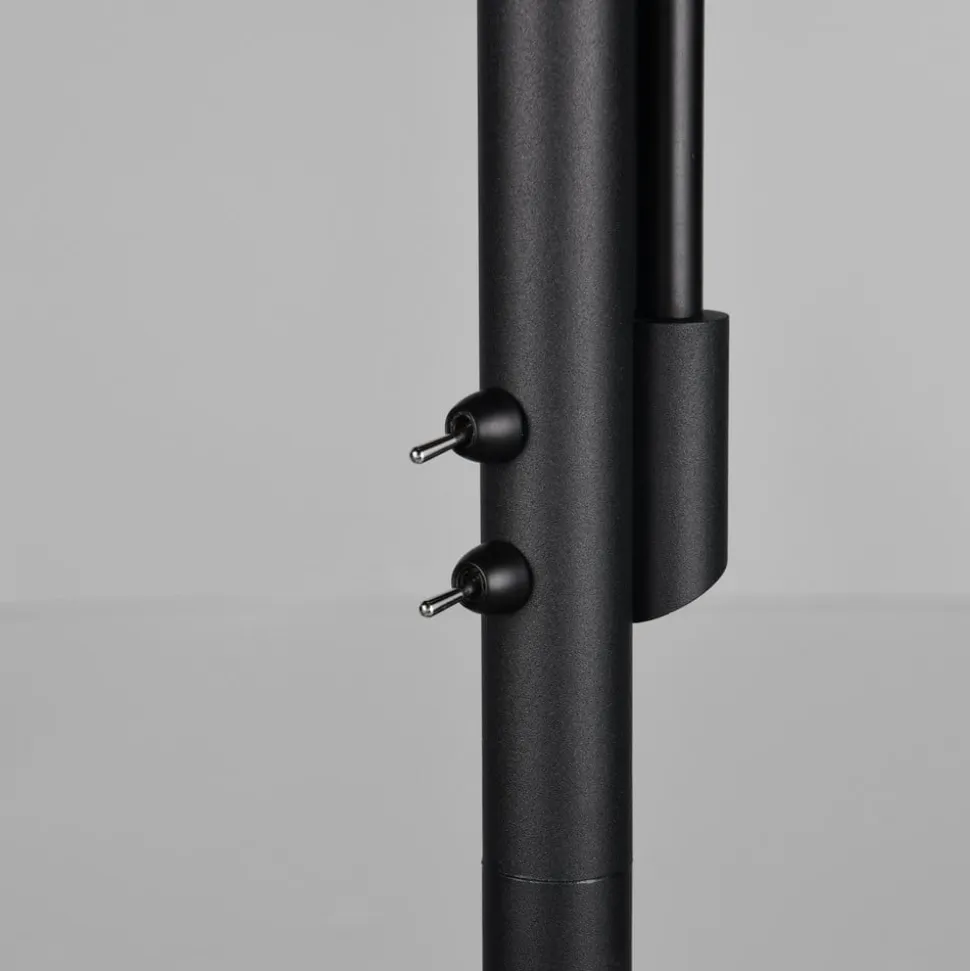 Gulvlampe Gerry, sort mat, metal, højde 180 cm