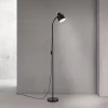 Gulvlampe Gili, sort mat, stål, højde 150 cm, E27