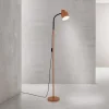 Gulvlampe Gili, stål, koralrød, højde 150 cm, E27
