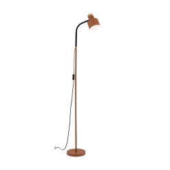 Gulvlampe Gili, stål, koralrød, højde 150 cm, E27