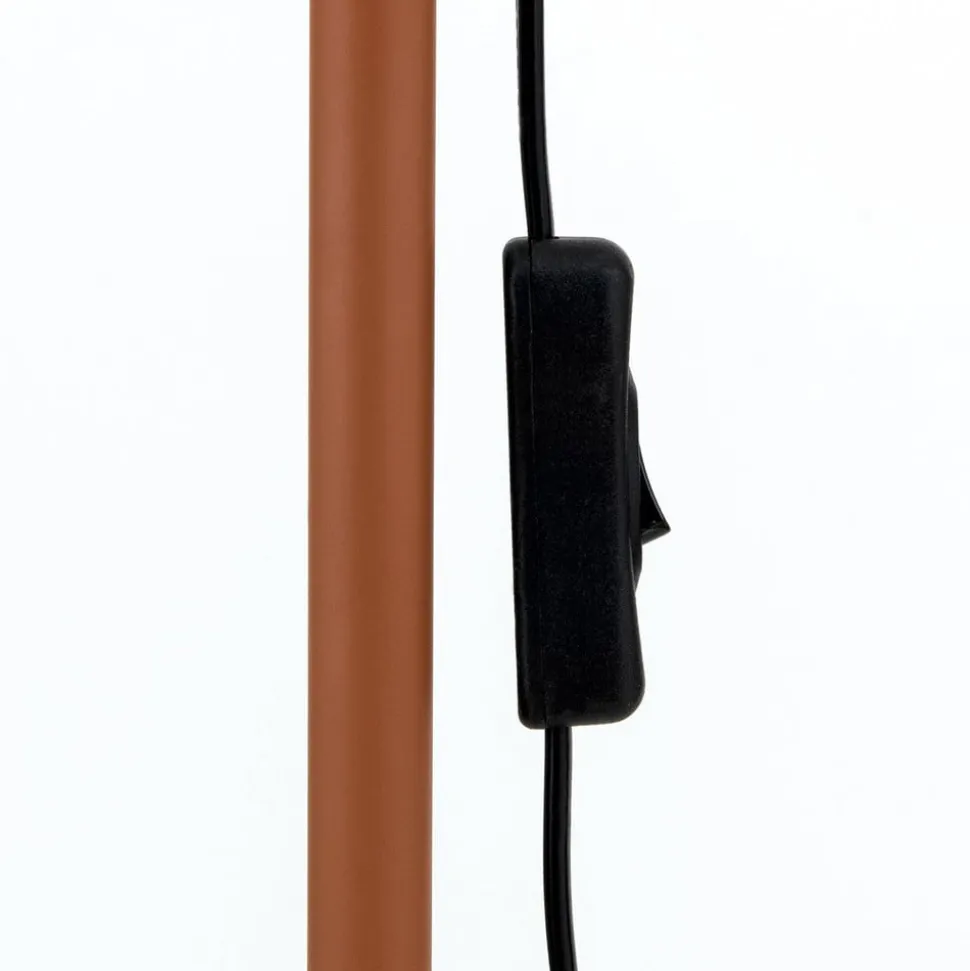 Gulvlampe Gili, stål, koralrød, højde 150 cm, E27