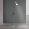 Gulvlampe Gili, stål, lysegrøn, højde 150 cm, E27