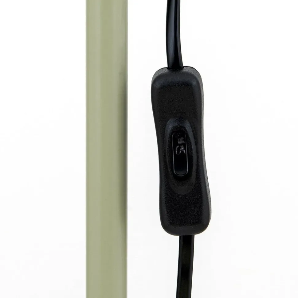 Gulvlampe Gili, stål, lysegrøn, højde 150 cm, E27