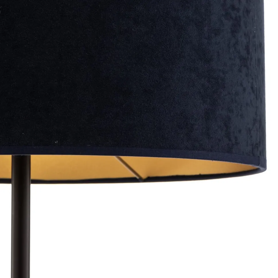 Gulvlampe Golden Roller mørkeblå/guld
