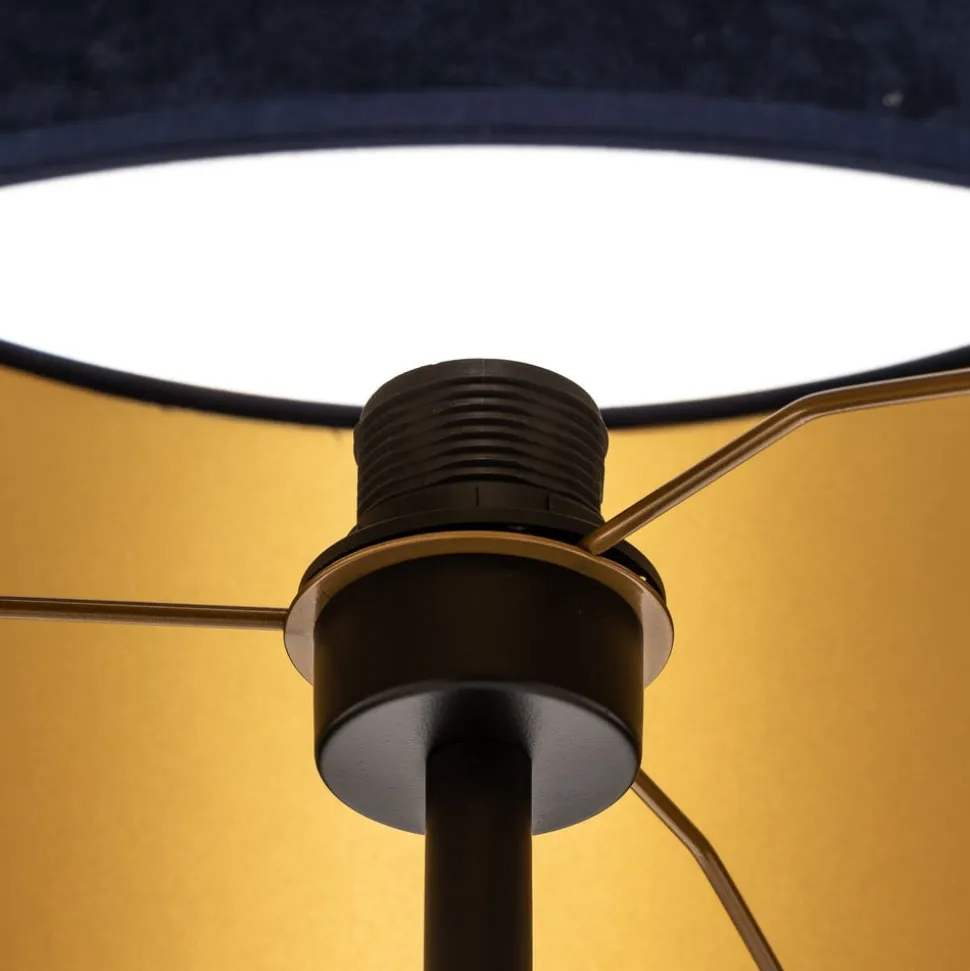 Gulvlampe Golden Roller mørkeblå/guld