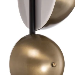 Gulvlampe LM-9113-2BSY, sort, metal, 180 cm høj, E14
