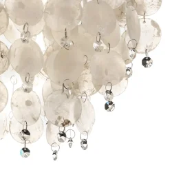 Gulvlampe Makani, krom, med muslingedekor