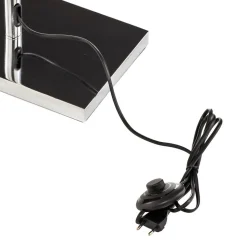 Gulvlampe Makani, krom, med muslingedekor