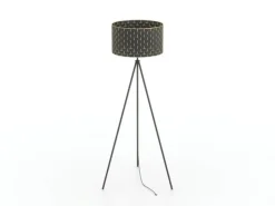 Gulvlampe Marasales i tekstil, tre ben