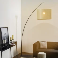 Gulvlampe Moby Green med tekstilskærm