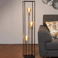 Gulvlampe Ruben, sort, tre lamper
